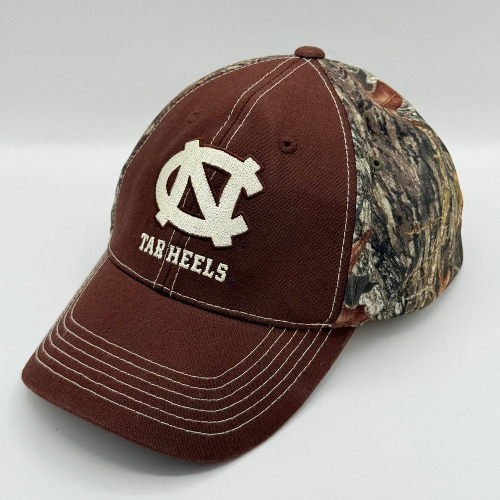 Captivating Headwear UNC Tar Heels Snapback Hat Mens Brown Camo Baseball Cap